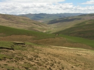 Degradierte Weide auf dem Tibetischen Hochland